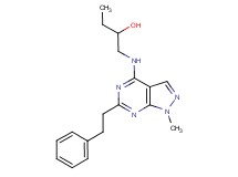 1-{[1-methyl-6-(2-phenylethyl)-1H-pyrazolo[3,4-d]pyrimidin-4-yl]amino}-2-butanol