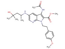 methyl 3-(acetylamino)-5-[(3-hydroxy-1,3-dimethylbutyl)amino]-1-[2-(4-methoxyphenyl)ethyl]-1H-pyrrolo[2,3-b]pyridine-2-carboxylate