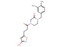 1-(3,4-dimethylbenzyl)-4-[3-(3-hydroxy-5-isoxazolyl)propanoyl]-2-piperazinone