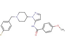 N-{1-[1-(4-fluorobenzyl)-4-piperidinyl]-1H-pyrazol-5-yl}-4-methoxybenzamide