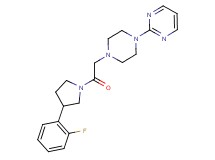 2-(4-{2-[3-(2-fluorophenyl)-1-pyrrolidinyl]-2-oxoethyl}-1-piperazinyl)pyrimidine