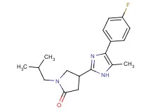4-[4-(4-fluorophenyl)-5-methyl-1H-imidazol-2-yl]-1-isobutyl-2-pyrrolidinone