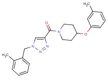 1-{[1-(2-methylbenzyl)-1H-1,2,3-triazol-4-yl]carbonyl}-4-(3-methylphenoxy)piperidine