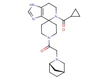 1'-[(1S*,4R*)-2-azabicyclo[2.2.1]hept-2-ylacetyl]-5-(cyclopropylcarbonyl)-1,5,6,7-tetrahydrospiro[imidazo[4,5-c]pyridine-4,4'-piperidine]