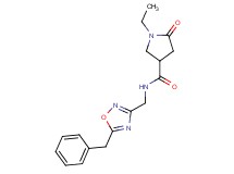 N-[(5-benzyl-1,2,4-oxadiazol-3-yl)methyl]-1-ethyl-5-oxo-3-pyrrolidinecarboxamide