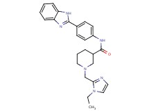 N-[4-(1H-benzimidazol-2-yl)phenyl]-1-[(1-ethyl-1H-imidazol-2-yl)methyl]-3-piperidinecarboxamide