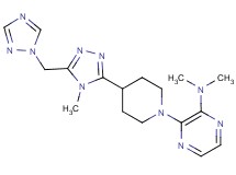 N,N-dimethyl-3-{4-[4-methyl-5-(1H-1,2,4-triazol-1-ylmethyl)-4H-1,2,4-triazol-3-yl]piperidin-1-yl}pyrazin-2-amine
