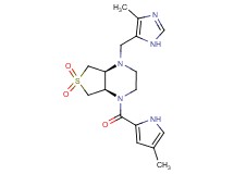 (4aR*,7aS*)-1-[(4-methyl-1H-imidazol-5-yl)methyl]-4-[(4-methyl-1H-pyrrol-2-yl)carbonyl]octahydrothieno[3,4-b]pyrazine 6,6-dioxide