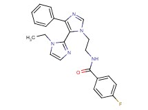 N-[2-(1-ethyl-5'-phenyl-1H,3'H-2,4'-biimidazol-3'-yl)ethyl]-4-fluorobenzamide