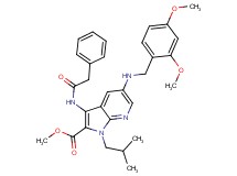 methyl 5-[(2,4-dimethoxybenzyl)amino]-1-isobutyl-3-[(phenylacetyl)amino]-1H-pyrrolo[2,3-b]pyridine-2-carboxylate