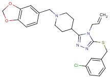 4-{4-allyl-5-[(3-chlorobenzyl)thio]-4H-1,2,4-triazol-3-yl}-1-(1,3-benzodioxol-5-ylmethyl)piperidine