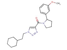 1-(2-cyclohexylethyl)-4-{[2-(3-methoxyphenyl)-1-pyrrolidinyl]carbonyl}-1H-1,2,3-triazole