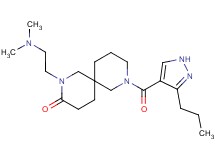 2-[2-(dimethylamino)ethyl]-8-[(3-propyl-1H-pyrazol-4-yl)carbonyl]-2,8-diazaspiro[5.5]undecan-3-one