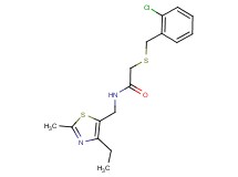2-[(2-chlorobenzyl)thio]-N-[(4-ethyl-2-methyl-1,3-thiazol-5-yl)methyl]acetamide