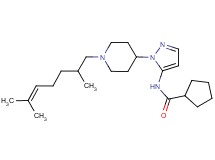 N-{1-[1-(2,6-dimethyl-5-hepten-1-yl)-4-piperidinyl]-1H-pyrazol-5-yl}cyclopentanecarboxamide