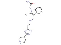 2-[2-methyl-3-({[2-(3-pyridin-4-yl-1H-1,2,4-triazol-5-yl)ethyl]amino}methyl)-1H-indol-1-yl]acetamide
