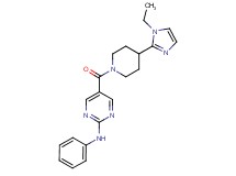 5-{[4-(1-ethyl-1H-imidazol-2-yl)piperidin-1-yl]carbonyl}-N-phenylpyrimidin-2-amine
