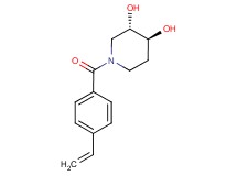(3S*,4S*)-1-(4-vinylbenzoyl)piperidine-3,4-diol