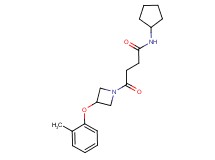 N-cyclopentyl-4-[3-(2-methylphenoxy)azetidin-1-yl]-4-oxobutanamide