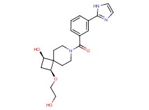 (1R*,3S*)-3-(2-hydroxyethoxy)-7-[3-(1H-imidazol-2-yl)benzoyl]-7-azaspiro[3.5]nonan-1-ol