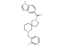 7-(2-fluorobenzyl)-2-(1H-indol-5-ylcarbonyl)-2,7-diazaspiro[4.5]decane