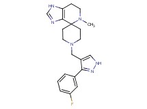 1'-{[3-(3-fluorophenyl)-1H-pyrazol-4-yl]methyl}-5-methyl-1,5,6,7-tetrahydrospiro[imidazo[4,5-c]pyridine-4,4'-piperidine]