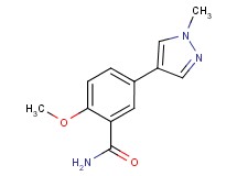 2-methoxy-5-(1-methyl-1H-pyrazol-4-yl)benzamide