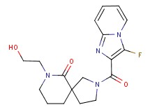 2-[(3-fluoroimidazo[1,2-a]pyridin-2-yl)carbonyl]-7-(2-hydroxyethyl)-2,7-diazaspiro[4.5]decan-6-one
