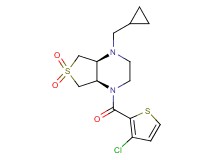 (4aS*,7aR*)-1-[(3-chloro-2-thienyl)carbonyl]-4-(cyclopropylmethyl)octahydrothieno[3,4-b]pyrazine 6,6-dioxide
