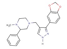 4-{[3-(1,3-benzodioxol-5-yl)-1H-pyrazol-4-yl]methyl}-1-methyl-2-phenylpiperazine