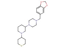 1-(1,3-benzodioxol-5-ylmethyl)-4-[1-(tetrahydro-2H-thiopyran-4-yl)-3-piperidinyl]piperazine
