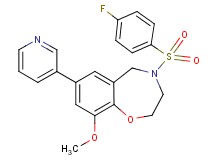 4-[(4-fluorophenyl)sulfonyl]-9-methoxy-7-(3-pyridinyl)-2,3,4,5-tetrahydro-1,4-benzoxazepine