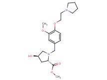 methyl (2S*,4R*)-4-hydroxy-1-[3-methoxy-4-(2-pyrrolidin-1-ylethoxy)benzyl]pyrrolidine-2-carboxylate