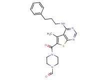 4-({5-methyl-4-[(3-phenylpropyl)amino]thieno[2,3-d]pyrimidin-6-yl}carbonyl)-1-piperazinecarbaldehyde