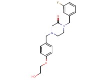 1-(3-fluorobenzyl)-4-[4-(2-hydroxyethoxy)benzyl]-2-piperazinone