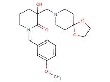 3-(1,4-dioxa-8-azaspiro[4.5]dec-8-ylmethyl)-3-hydroxy-1-(3-methoxybenzyl)-2-piperidinone