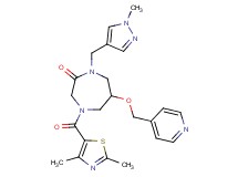 4-[(2,4-dimethyl-1,3-thiazol-5-yl)carbonyl]-1-[(1-methyl-1H-pyrazol-4-yl)methyl]-6-(4-pyridinylmethoxy)-1,4-diazepan-2-one