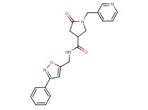 5-oxo-N-[(3-phenyl-5-isoxazolyl)methyl]-1-(3-pyridinylmethyl)-3-pyrrolidinecarboxamide