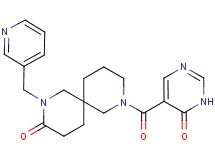 8-[(6-oxo-1,6-dihydro-5-pyrimidinyl)carbonyl]-2-(3-pyridinylmethyl)-2,8-diazaspiro[5.5]undecan-3-one