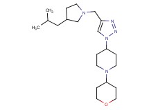 4-{4-[(3-isobutylpyrrolidin-1-yl)methyl]-1H-1,2,3-triazol-1-yl}-1-(tetrahydro-2H-pyran-4-yl)piperidine