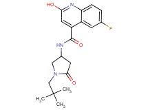 N-[1-(2,2-dimethylpropyl)-5-oxo-3-pyrrolidinyl]-6-fluoro-2-hydroxy-4-quinolinecarboxamide