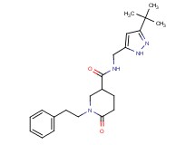 N-[(3-tert-butyl-1H-pyrazol-5-yl)methyl]-6-oxo-1-(2-phenylethyl)-3-piperidinecarboxamide