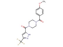 1-(4-methoxybenzoyl)-4-{[3-(trifluoromethyl)-1H-pyrazol-5-yl]carbonyl}piperazine