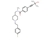 N-({1-[2-(4-fluorophenyl)ethyl]-4-piperidinyl}methyl)-4-(3-hydroxy-3-methyl-1-butyn-1-yl)-N-methylbenzamide