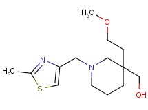 {3-(2-methoxyethyl)-1-[(2-methyl-1,3-thiazol-4-yl)methyl]-3-piperidinyl}methanol