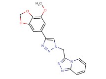 3-{[4-(7-methoxy-1,3-benzodioxol-5-yl)-1H-1,2,3-triazol-1-yl]methyl}[1,2,4]triazolo[4,3-a]pyridine