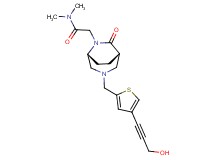 2-((1S*,5R*)-3-{[4-(3-hydroxyprop-1-yn-1-yl)-2-thienyl]methyl}-7-oxo-3,6-diazabicyclo[3.2.2]non-6-yl)-N,N-dimethylacetamide