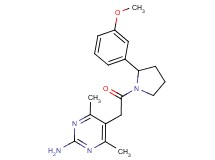 5-{2-[2-(3-methoxyphenyl)-1-pyrrolidinyl]-2-oxoethyl}-4,6-dimethyl-2-pyrimidinamine