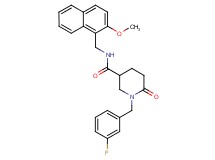 1-(3-fluorobenzyl)-N-[(2-methoxy-1-naphthyl)methyl]-6-oxo-3-piperidinecarboxamide