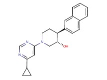 (3S*,4S*)-1-(6-cyclopropylpyrimidin-4-yl)-4-(2-naphthyl)piperidin-3-ol